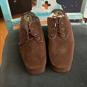 Elegant Brown Suede Women's Heels (real Leather)